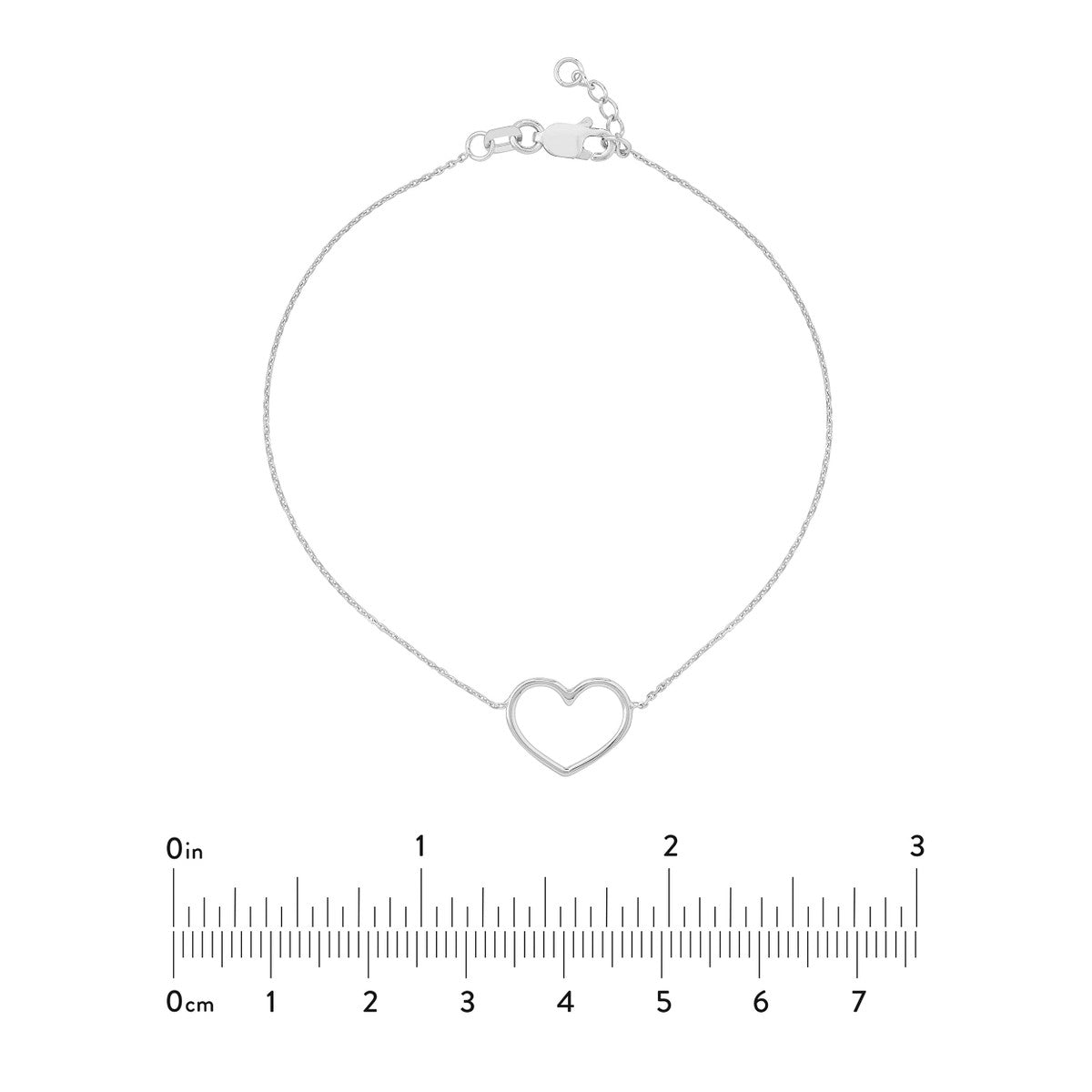 Birmingham Jewelry - 14K Gold Puffy Open Wire Heart Adjustable Bracelet - Birmingham Jewelry