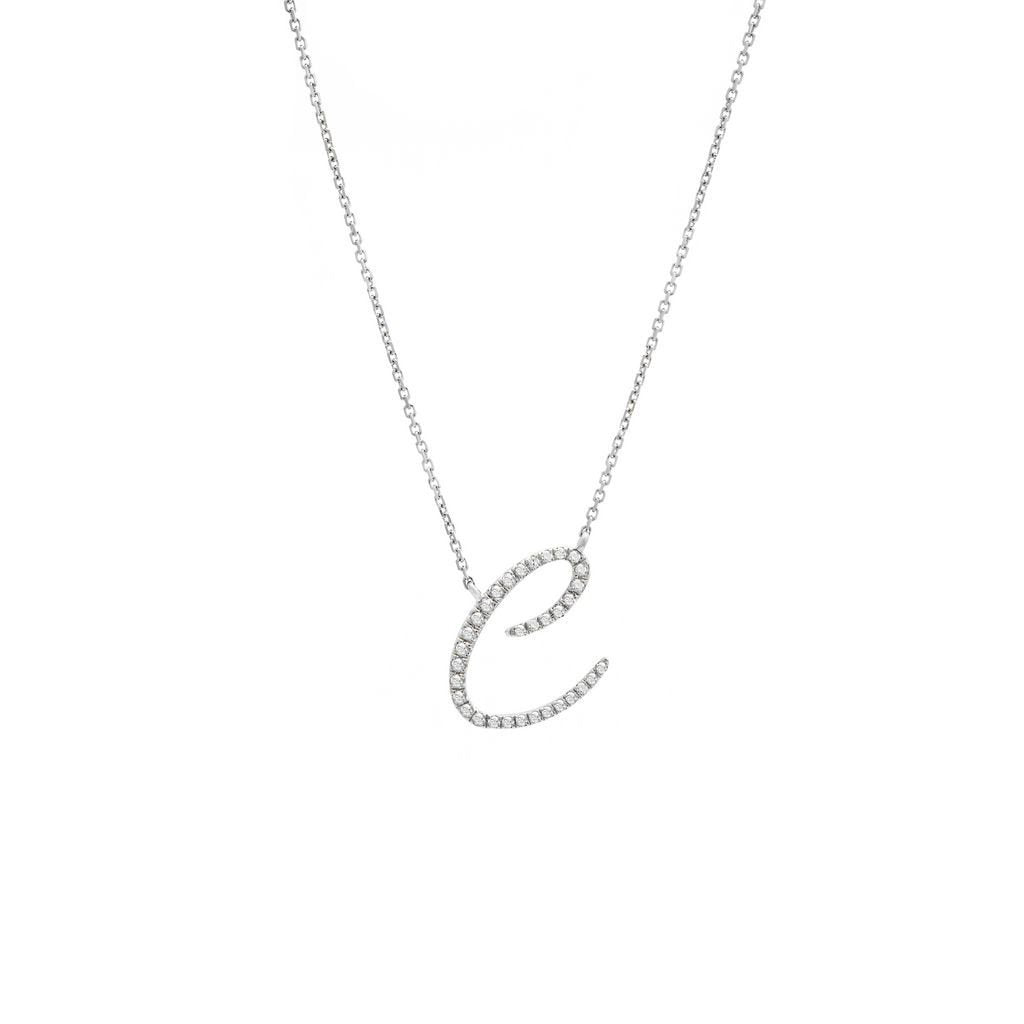 14K Gold Initial "C" Necklace Script Birmingham Jewelry Necklace Birmingham Jewelry
