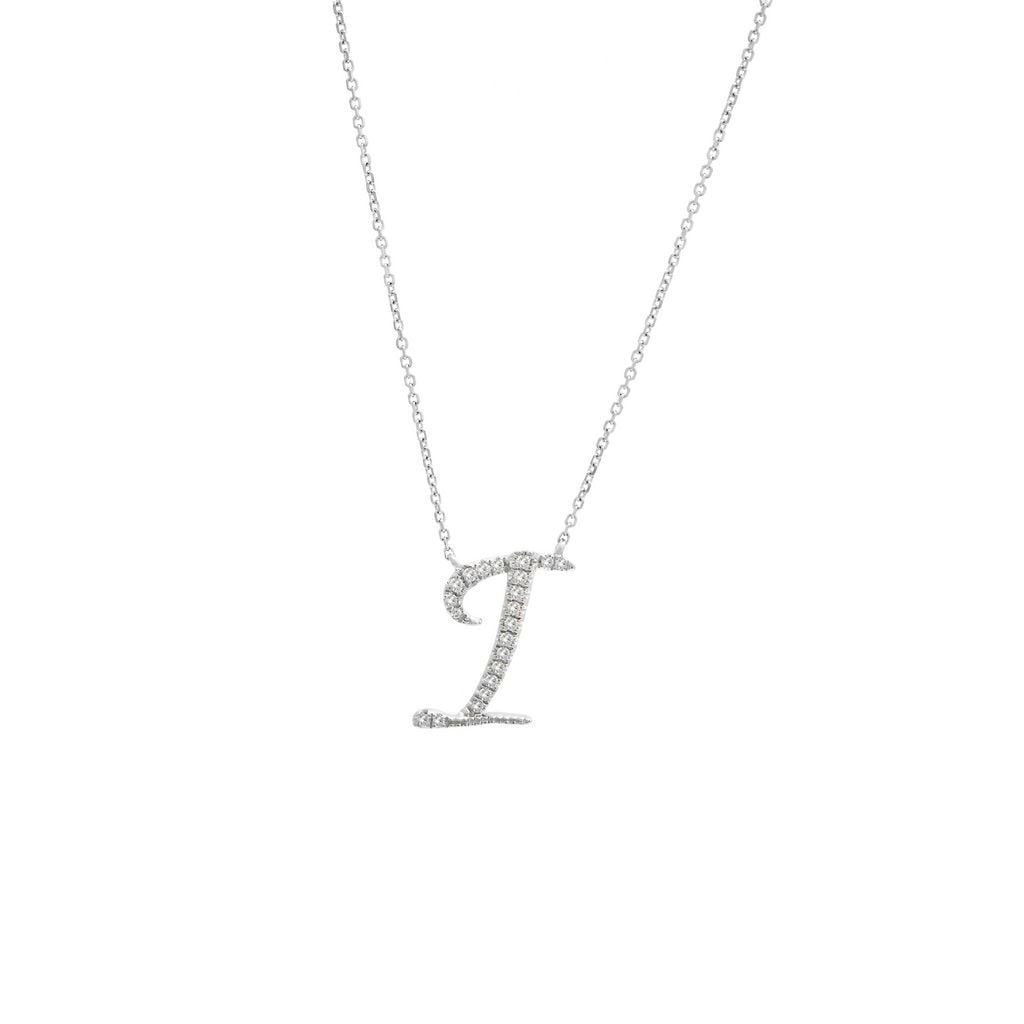 14K Gold Initial "I" Necklace Script Birmingham Jewelry Necklace Birmingham Jewelry