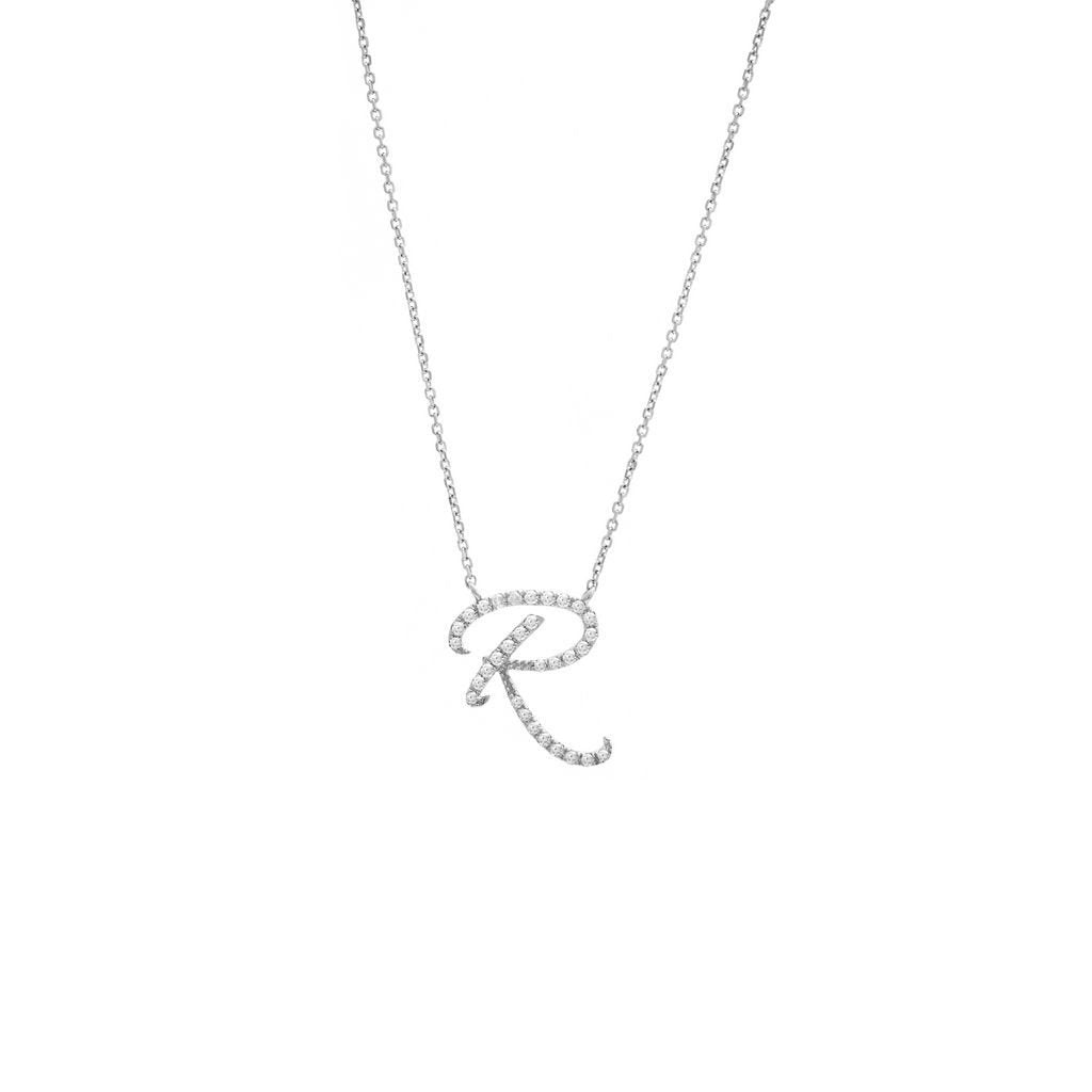 14K Gold Initial "R" Necklace Script Birmingham Jewelry Necklace Birmingham Jewelry