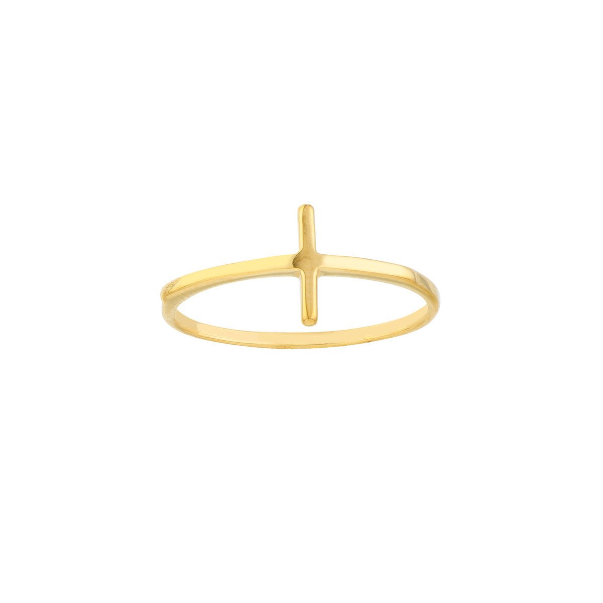 Birmingham Jewelry - 14K Gold Sideways Cross Ring - Birmingham Jewelry