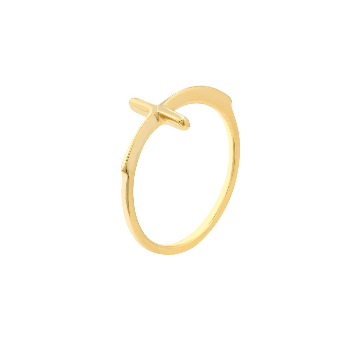 Birmingham Jewelry - 14K Gold Sideways Cross Ring - Birmingham Jewelry