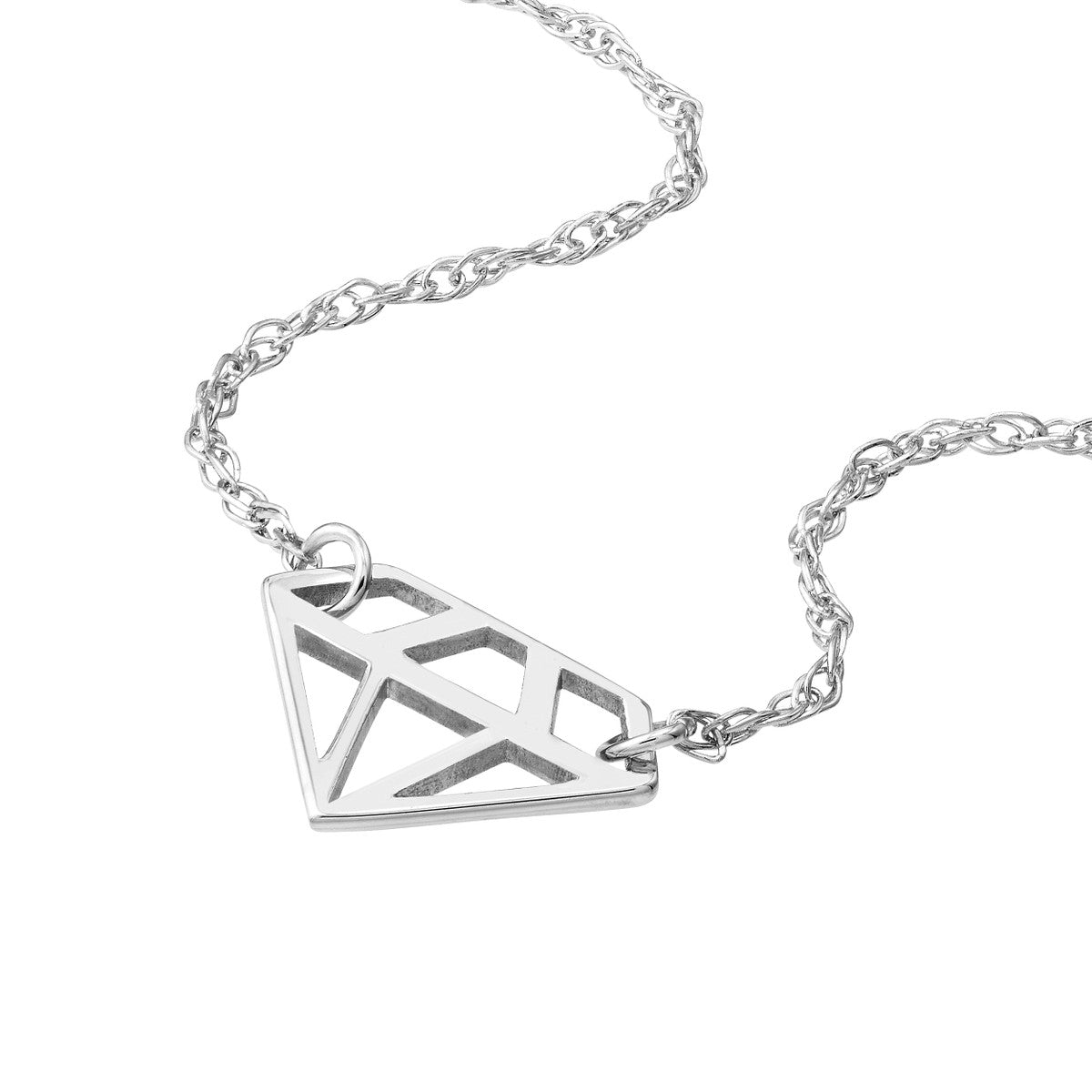 Birmingham Jewelry - 14K Gold So You Mini Diamond-Shaped Adjustable Necklace - Birmingham Jewelry