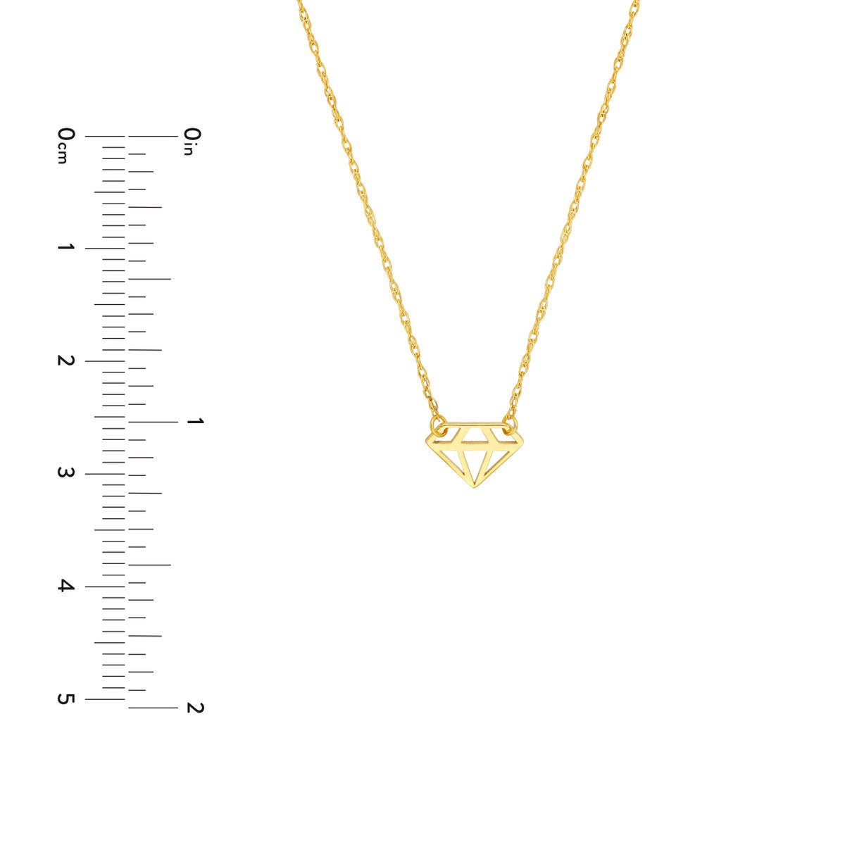 Birmingham Jewelry - 14K Gold So You Mini Diamond-Shaped Adjustable Necklace - Birmingham Jewelry