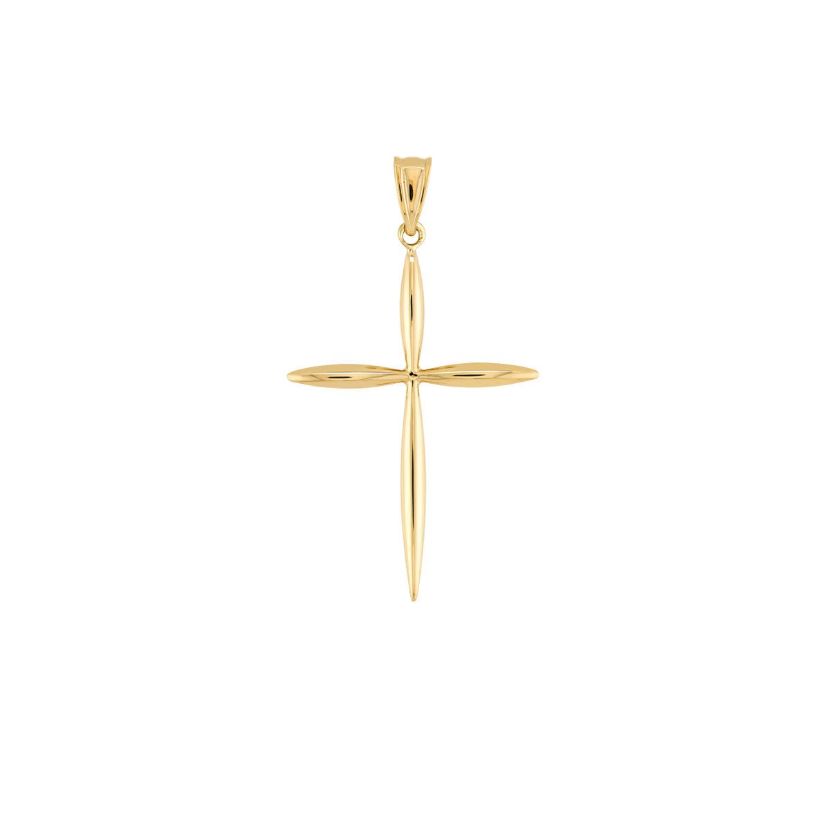 14K Gold Tapered Cross Pendant Birmingham Jewelry Pendant Birmingham Jewelry