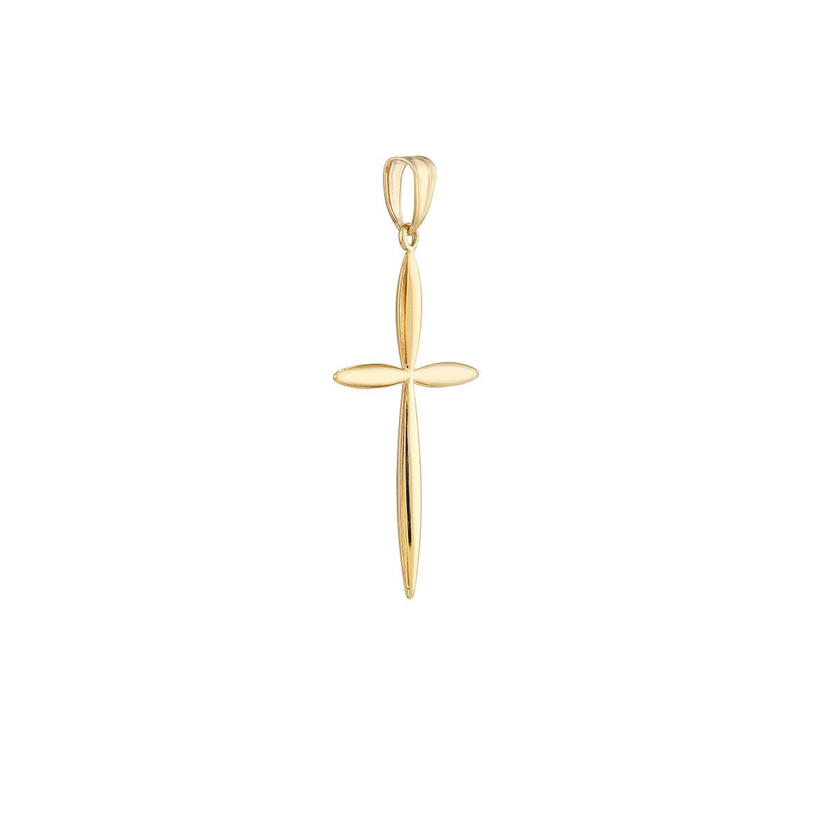 14K Gold Tapered Cross Pendant Birmingham Jewelry Pendant Birmingham Jewelry