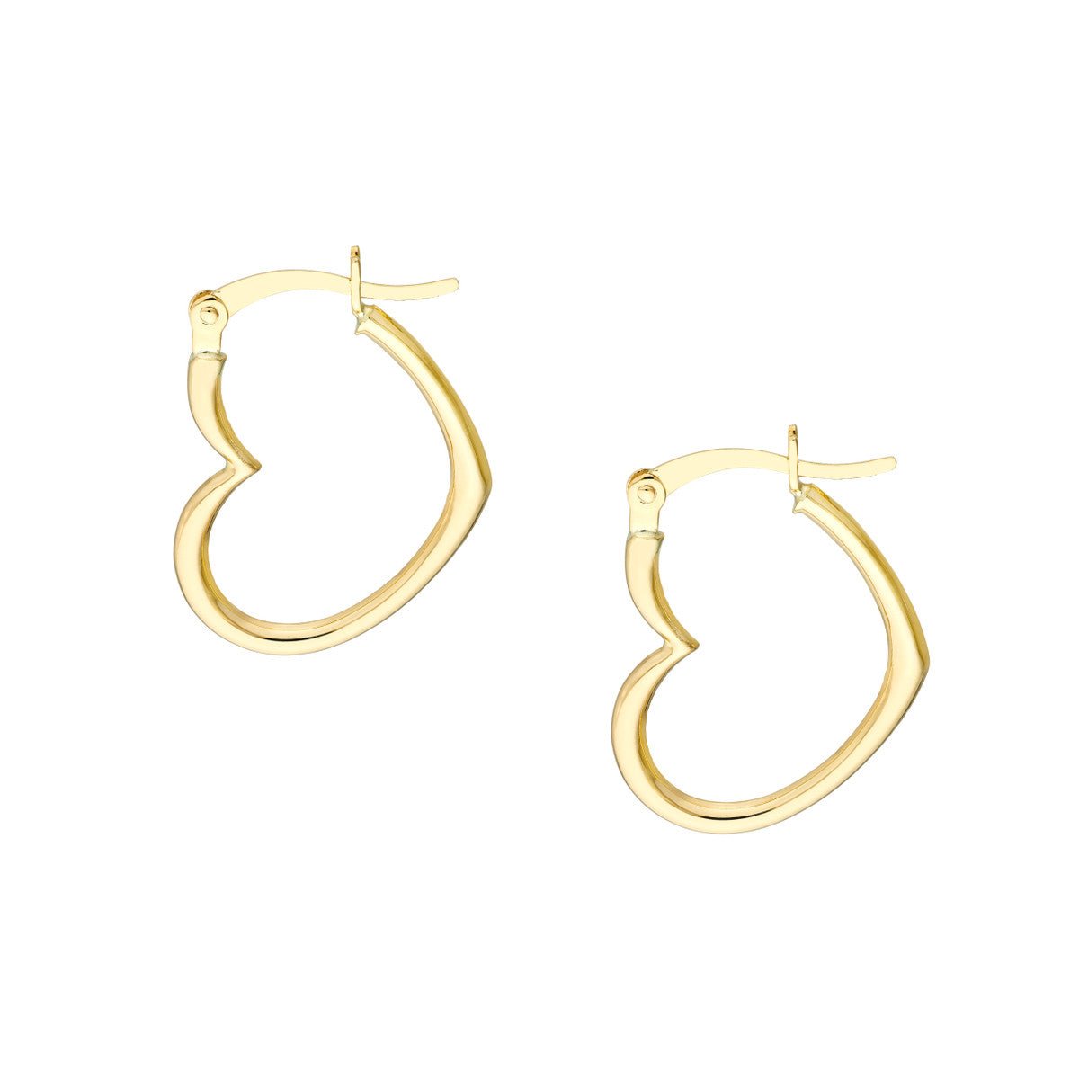 Birmingham Jewelry - 14K Gold Tilted Heart Hoop Earrings - Birmingham Jewelry