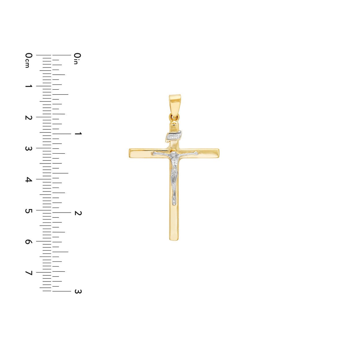 Birmingham Jewelry - 14K Two-Tone Gold Large Crucifix Pendant - Birmingham Jewelry