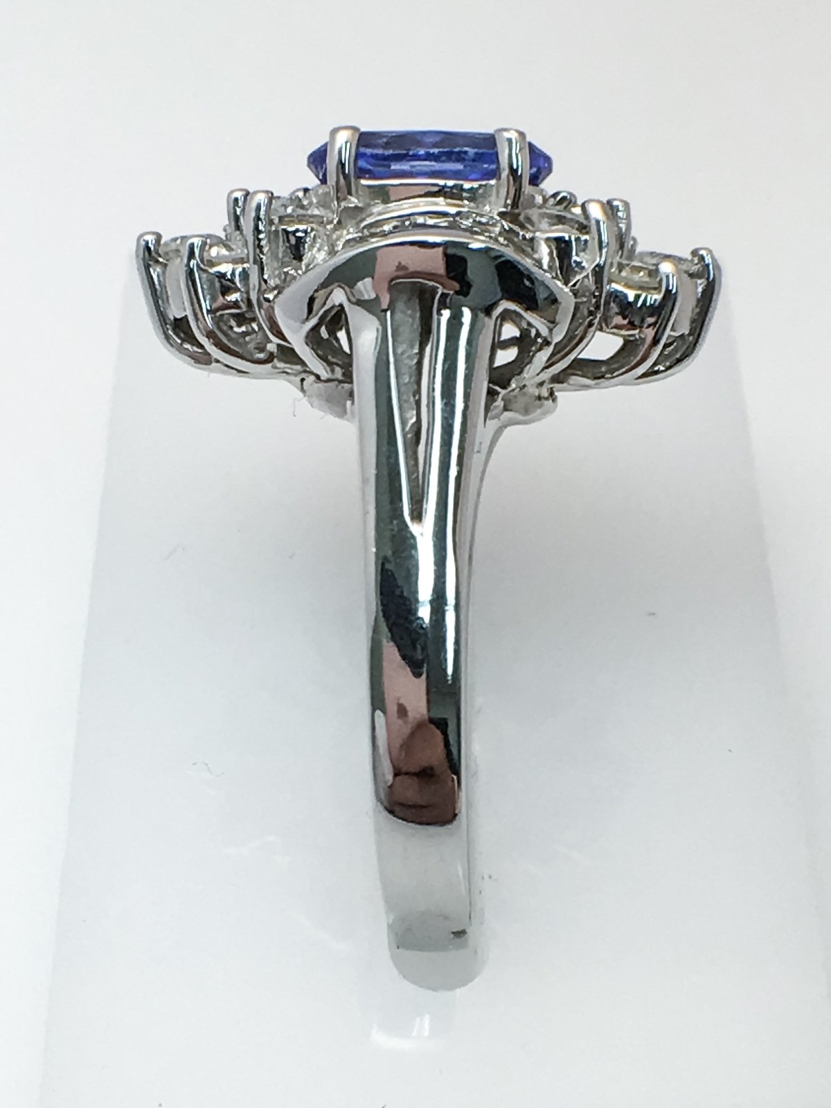 14K White Gold Fashion Ring with Tanzanite Center Stone Birmingham Jewelry Ring Birmingham Jewelry