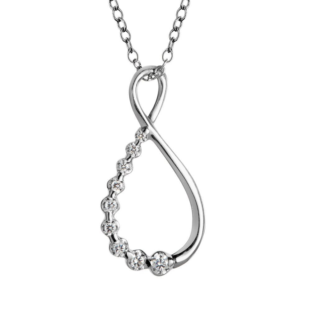 14K WHITE GOLD INFINITY DIAMOND PENDANT Birmingham Jewelry Pendant Birmingham Jewelry