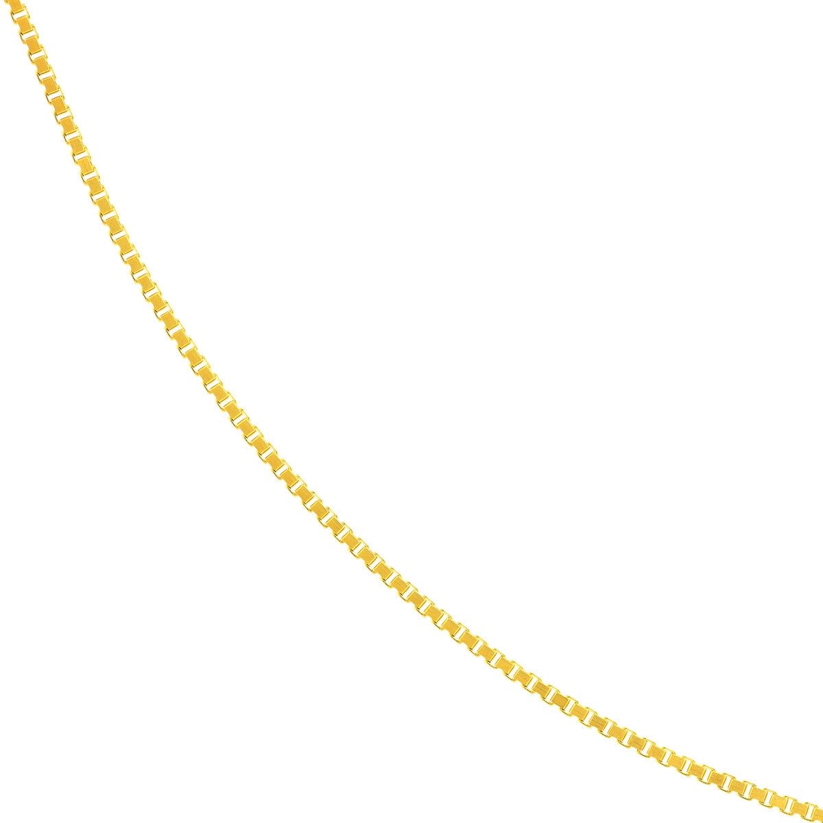 14K Yellow Gold 0.73mm Box Chain with Lobster Birmingham Jewelry Chain Birmingham Jewelry