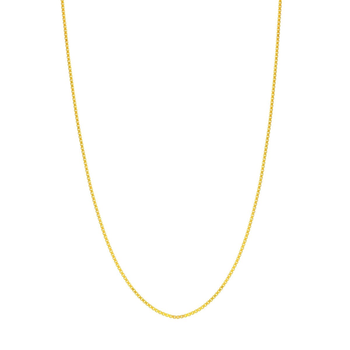 14K Yellow Gold 0.73mm Box Chain with Lobster Birmingham Jewelry Chain Birmingham Jewelry
