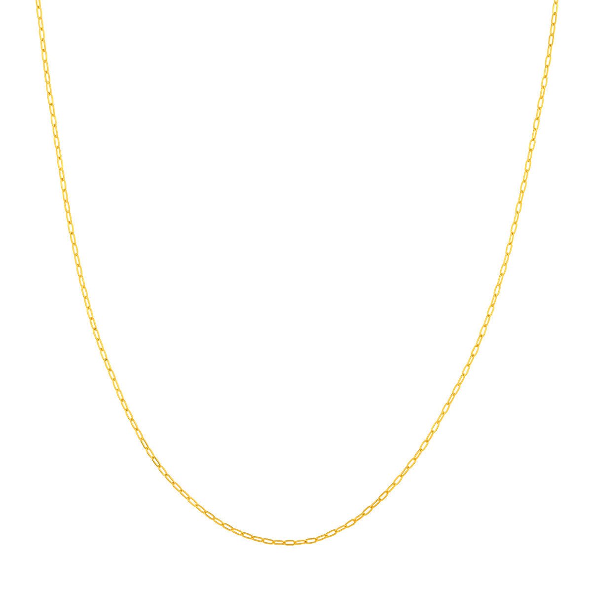 14K Yellow Gold 1.30mm Paper Clip Adjustable Chain Birmingham Jewelry Gold Chain Birmingham Jewelry