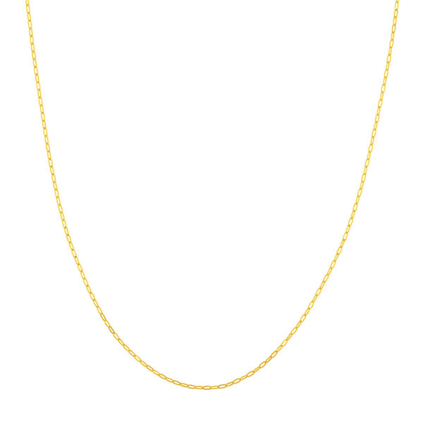 Birmingham Jewelry - 14K Yellow Gold 1.30mm Paper Clip Adjustable Chain - Birmingham Jewelry