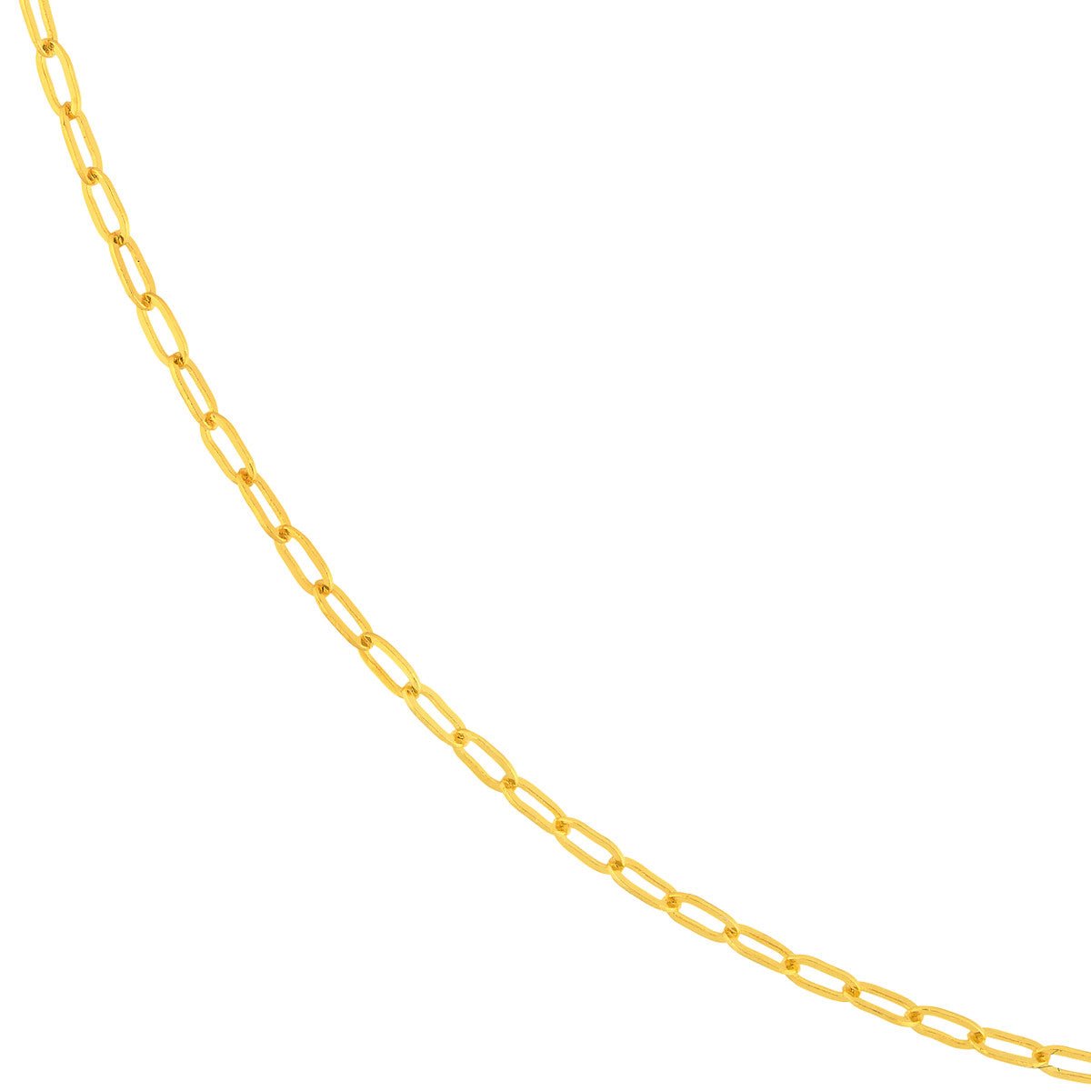 14K Yellow Gold 1.30mm Paper Clip Adjustable Chain Birmingham Jewelry Gold Chain Birmingham Jewelry