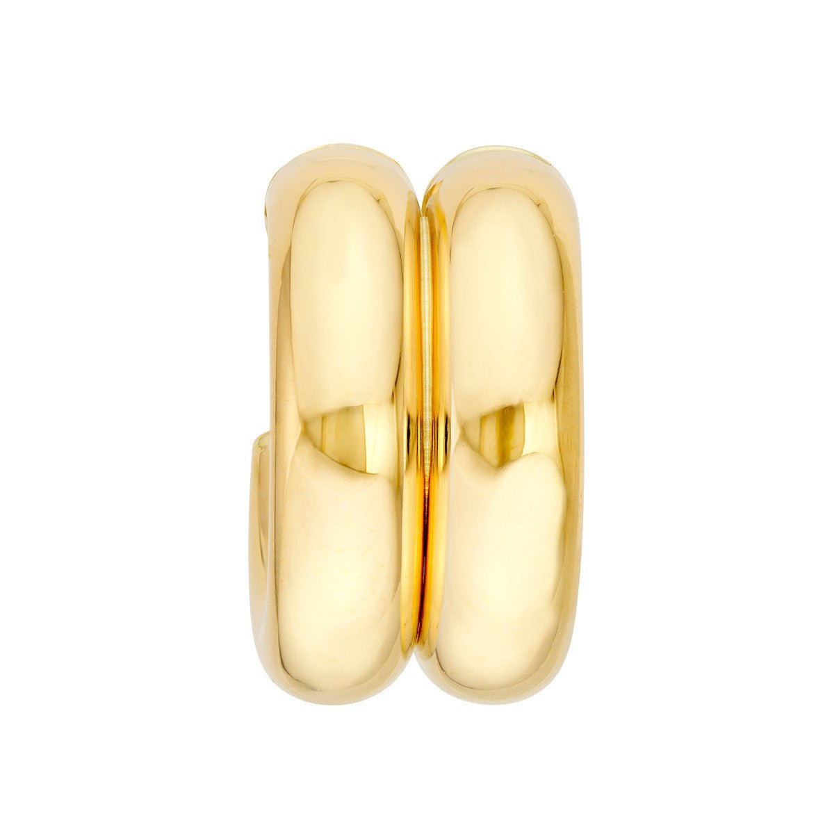 14K Gold 15mm Small Double Hoop Earrings Birmingham Jewelry Earrings Birmingham Jewelry