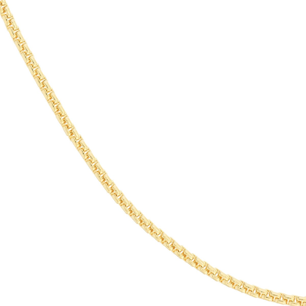 14K Yellow Gold 1.75mm Solid Round Box Chain with Lobster Lock Birmingham Jewelry Chain Birmingham Jewelry