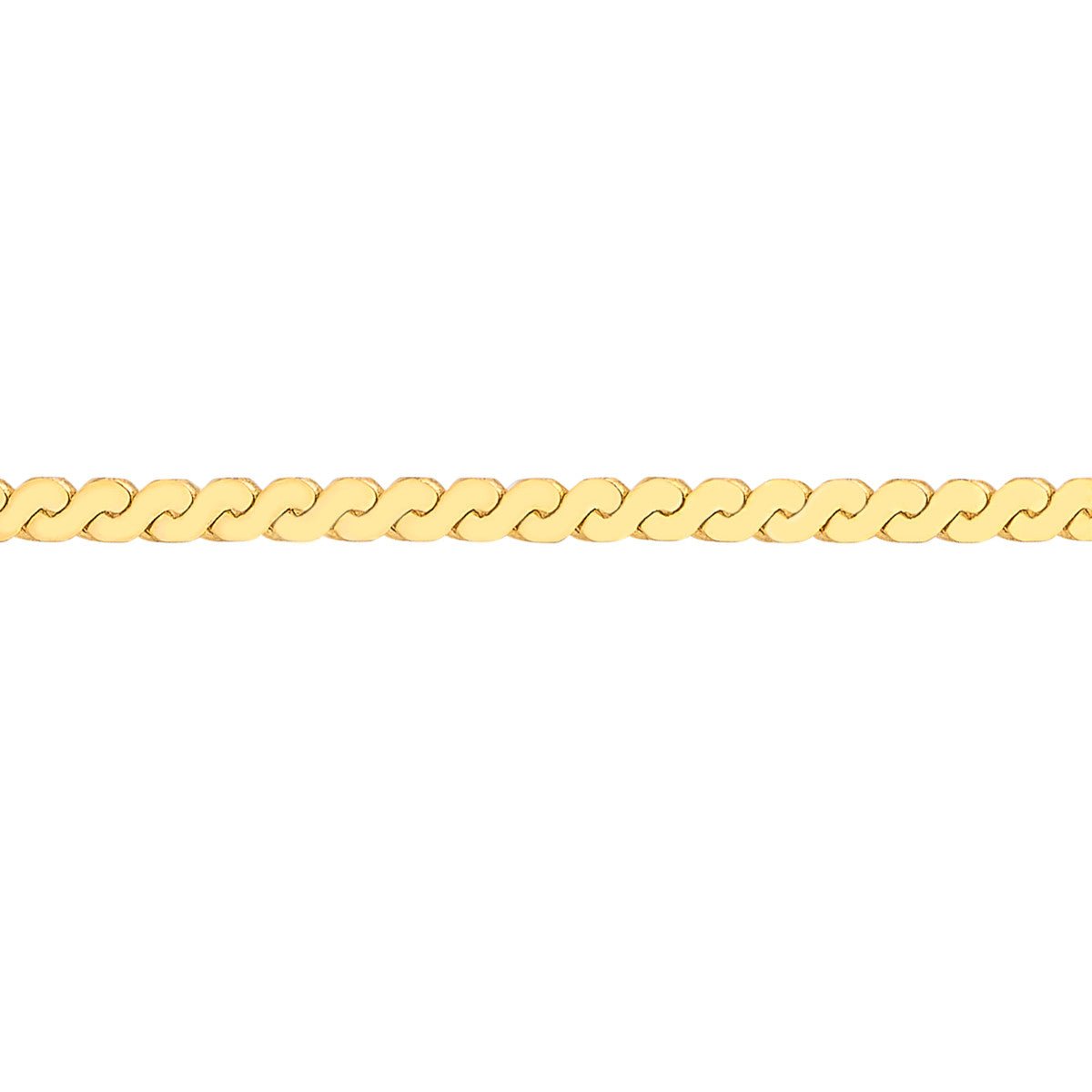 Birmingham Jewelry - 14K Yellow Gold 2.00mm Serpentine Chain with Lobster Lock Anklet - Birmingham Jewelry