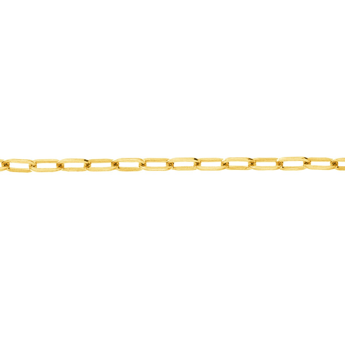 14K Yellow Gold 2.50mm Paper Clip Chain with Pear Shape Lock Anklet Birmingham Jewelry Anklet Birmingham Jewelry