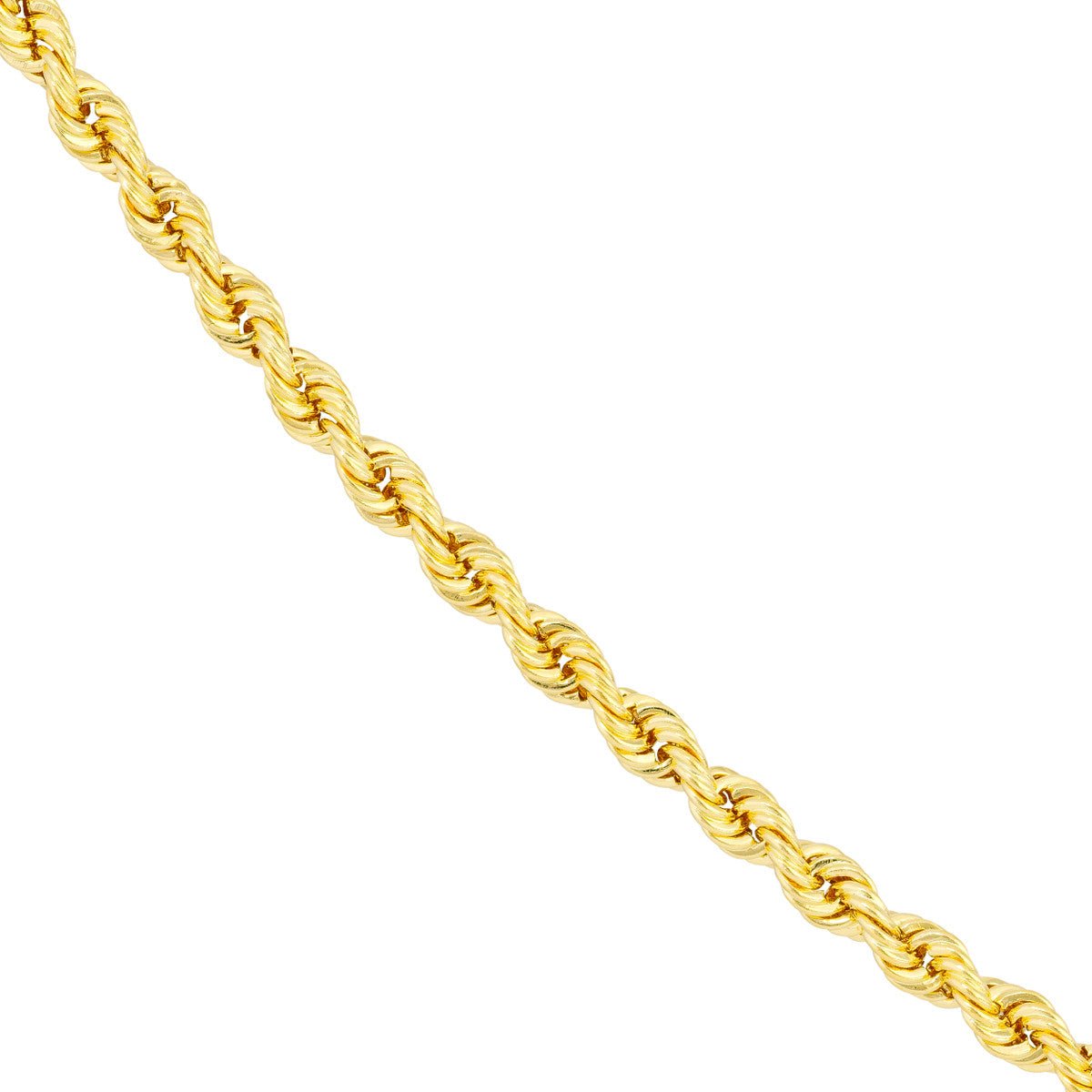 14K Yellow Gold 2.9mm Light Rope Chain with Lobster Lock Birmingham Jewelry Chain Birmingham Jewelry