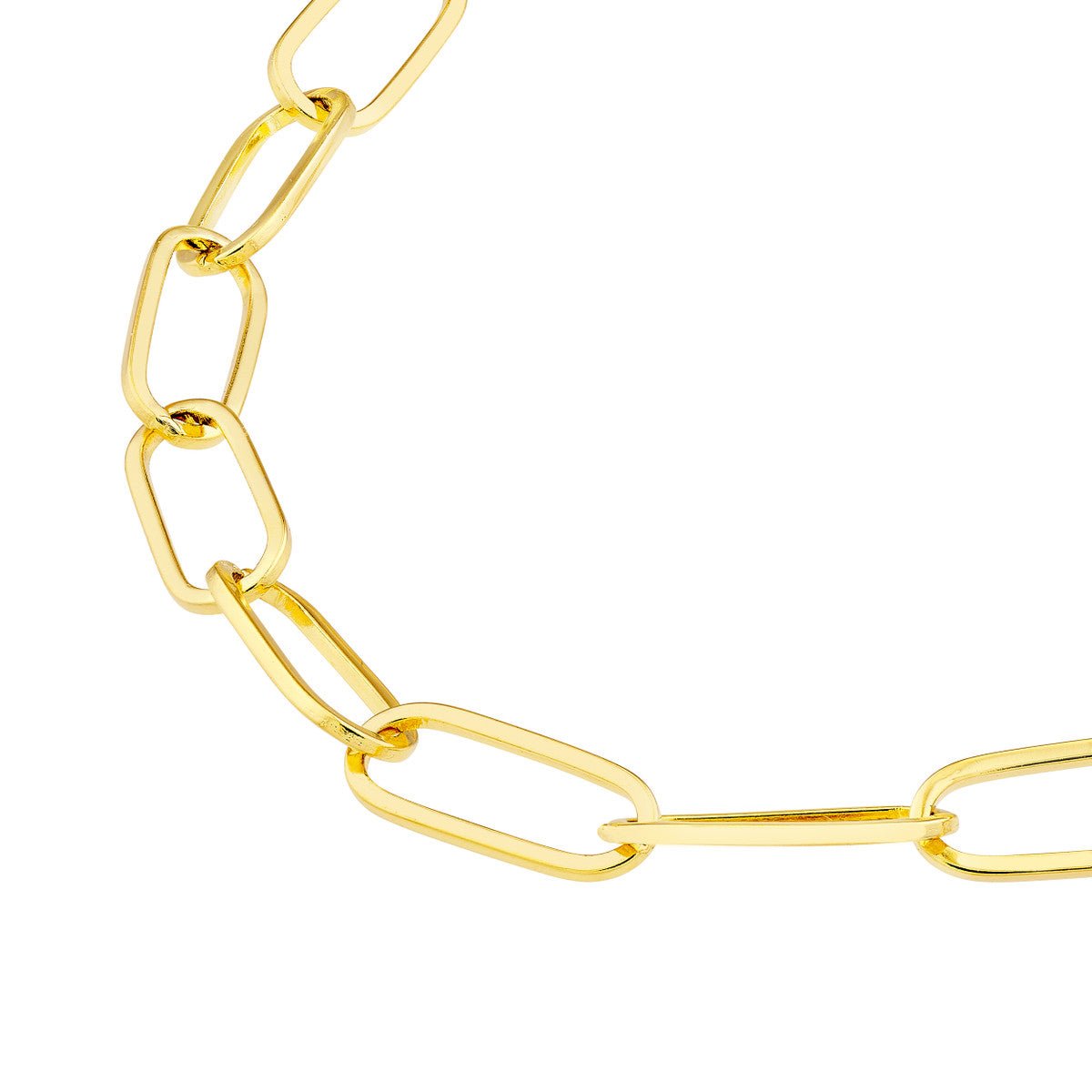 Birmingham Jewelry - 14K Yellow Gold 3.00mm Paper Clip Chain with Lobster Lock Anklet - Birmingham Jewelry