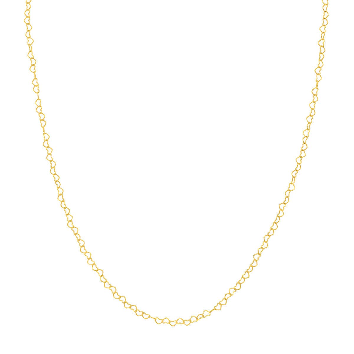 Birmingham Jewelry - 14K Yellow Gold 3.50mm Twist Heart Chain - Birmingham Jewelry