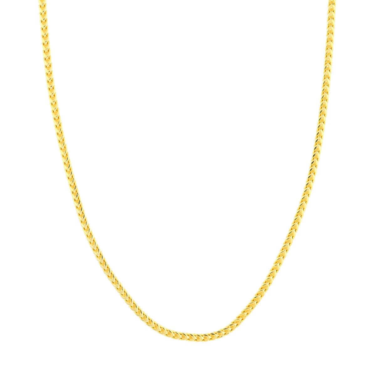 14K Yellow Gold 3mm Franco Chain with Lobster Lock Birmingham Jewelry Chain Birmingham Jewelry
