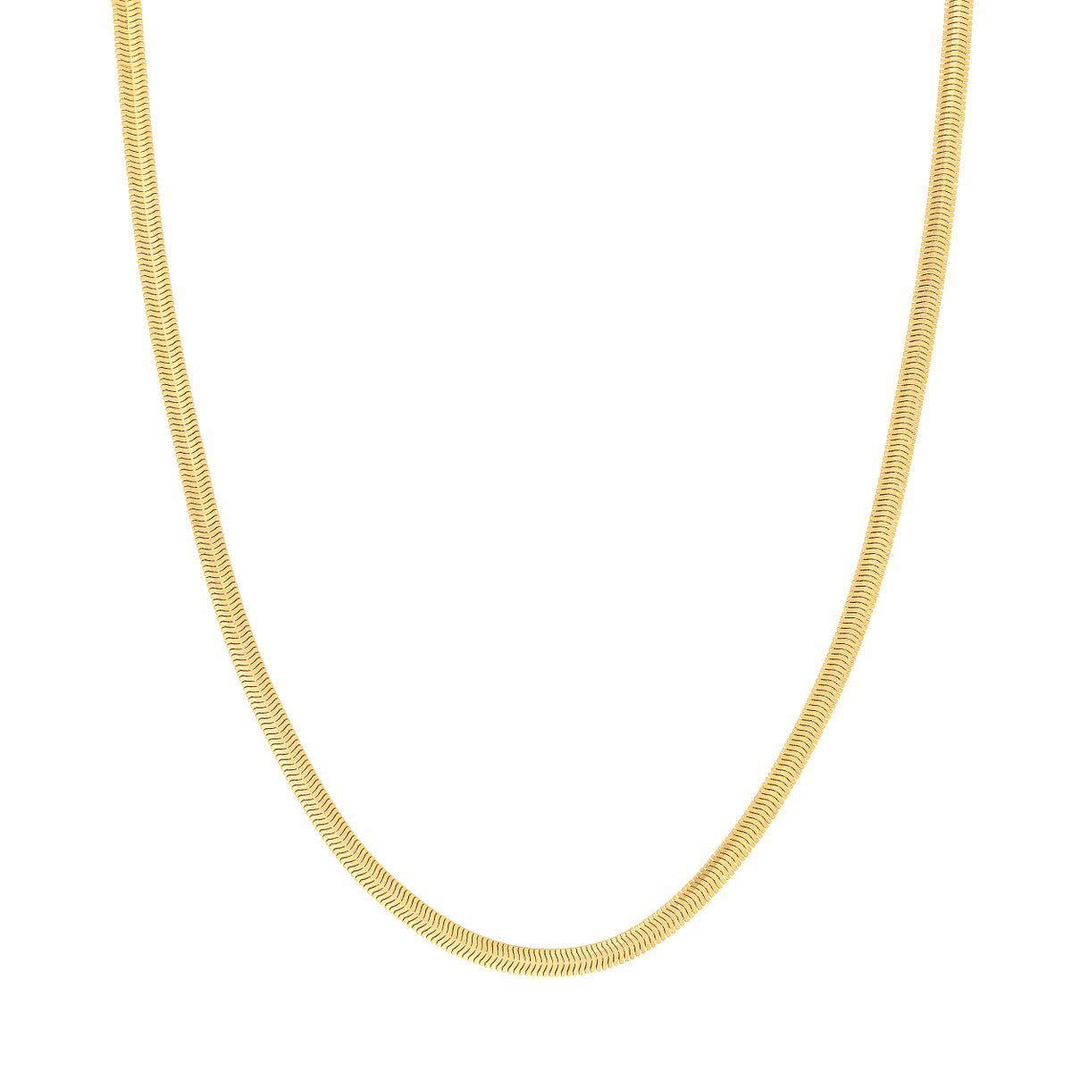 14K Yellow Gold 4.20mm Hollow Oval Snake Chain with Lobster Lock Birmingham Jewelry Gold Chain Birmingham Jewelry