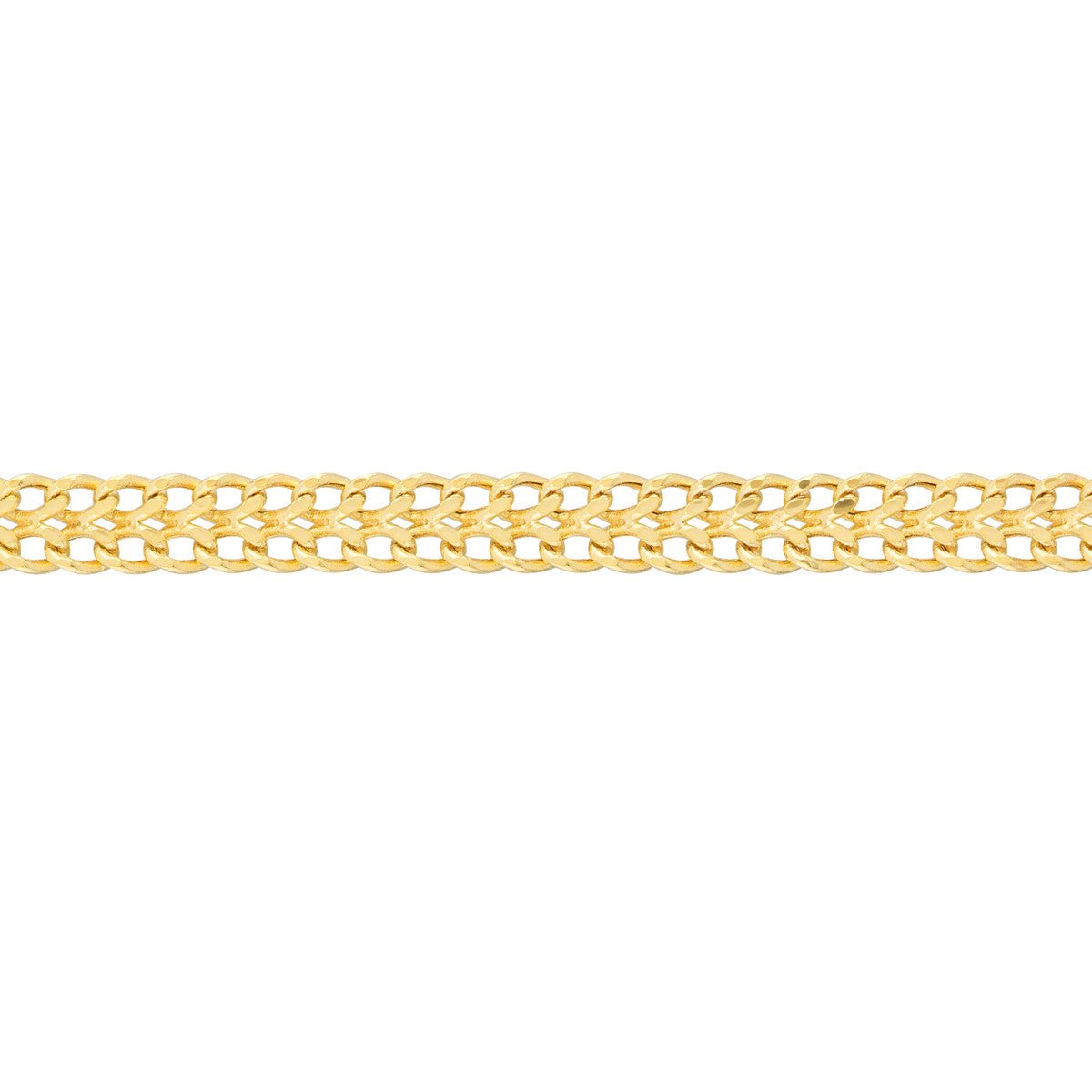 14K Yellow Gold 4.30mm D/C Curb Bismarck Chain with Lobster Lock Anklet Birmingham Jewelry Anklet Birmingham Jewelry