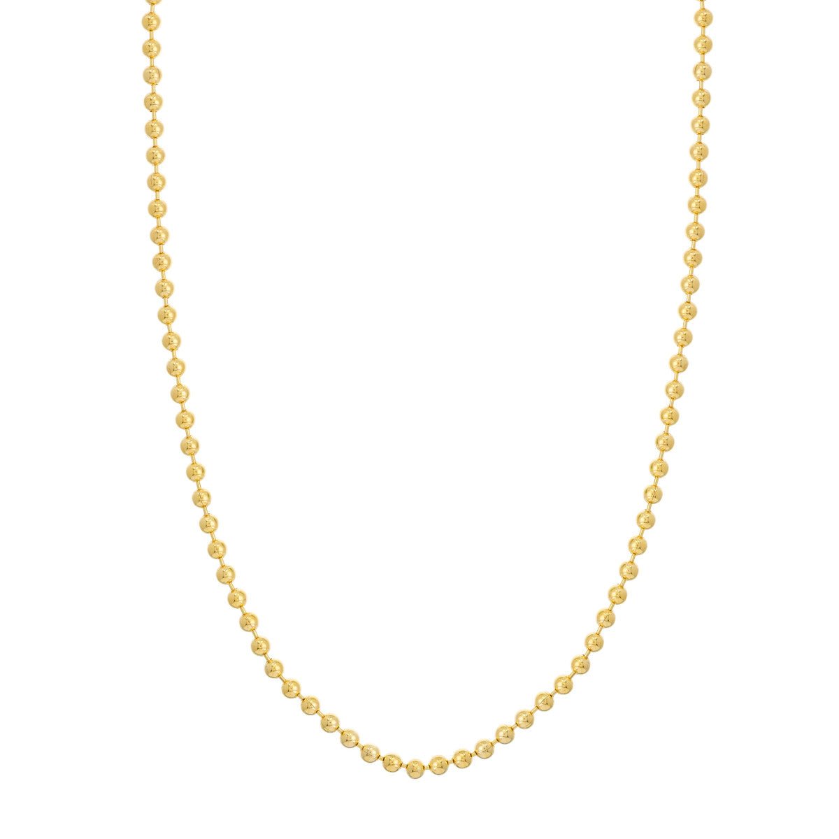 Birmingham Jewelry - 14K Yellow Gold 4mm Bead Chain with Lobster Lock - Birmingham Jewelry