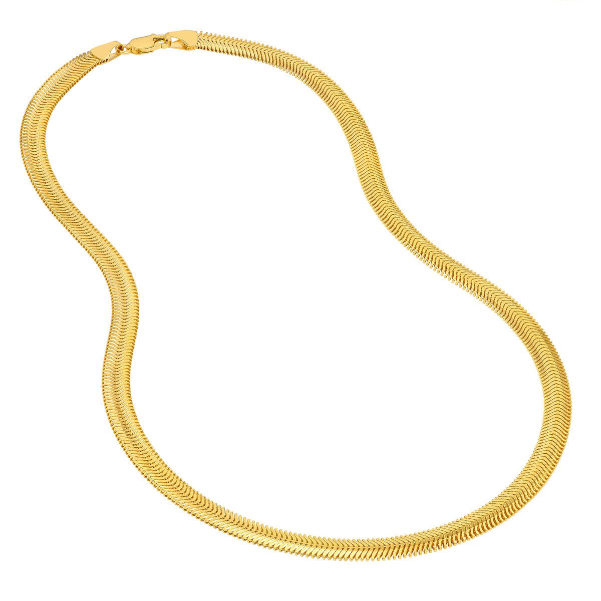 Birmingham Jewelry - 14K Yellow Gold 6.40mm Hollow D/C Snake Chain - Birmingham Jewelry