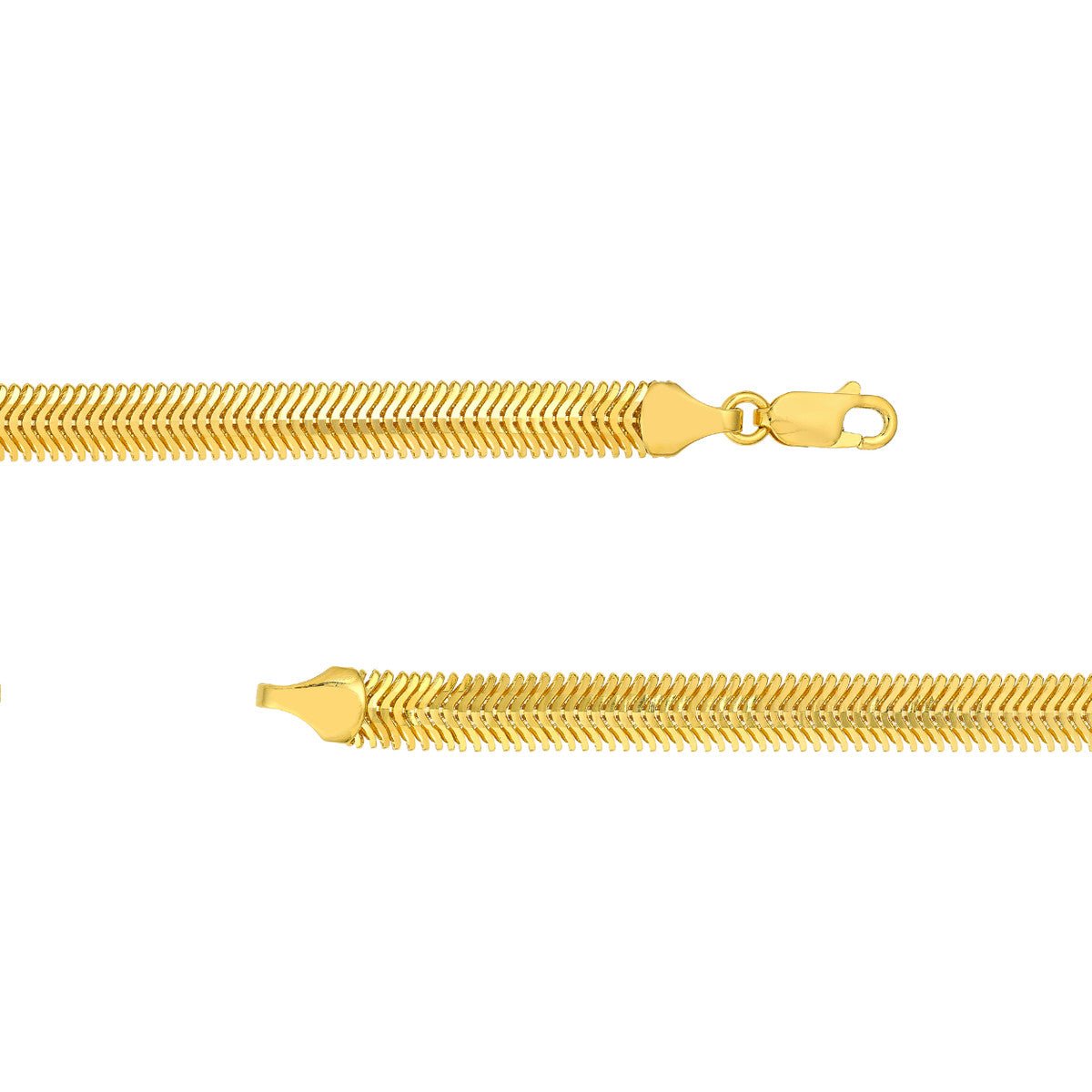 Birmingham Jewelry - 14K Yellow Gold 6.40mm Hollow D/C Snake Chain - Birmingham Jewelry