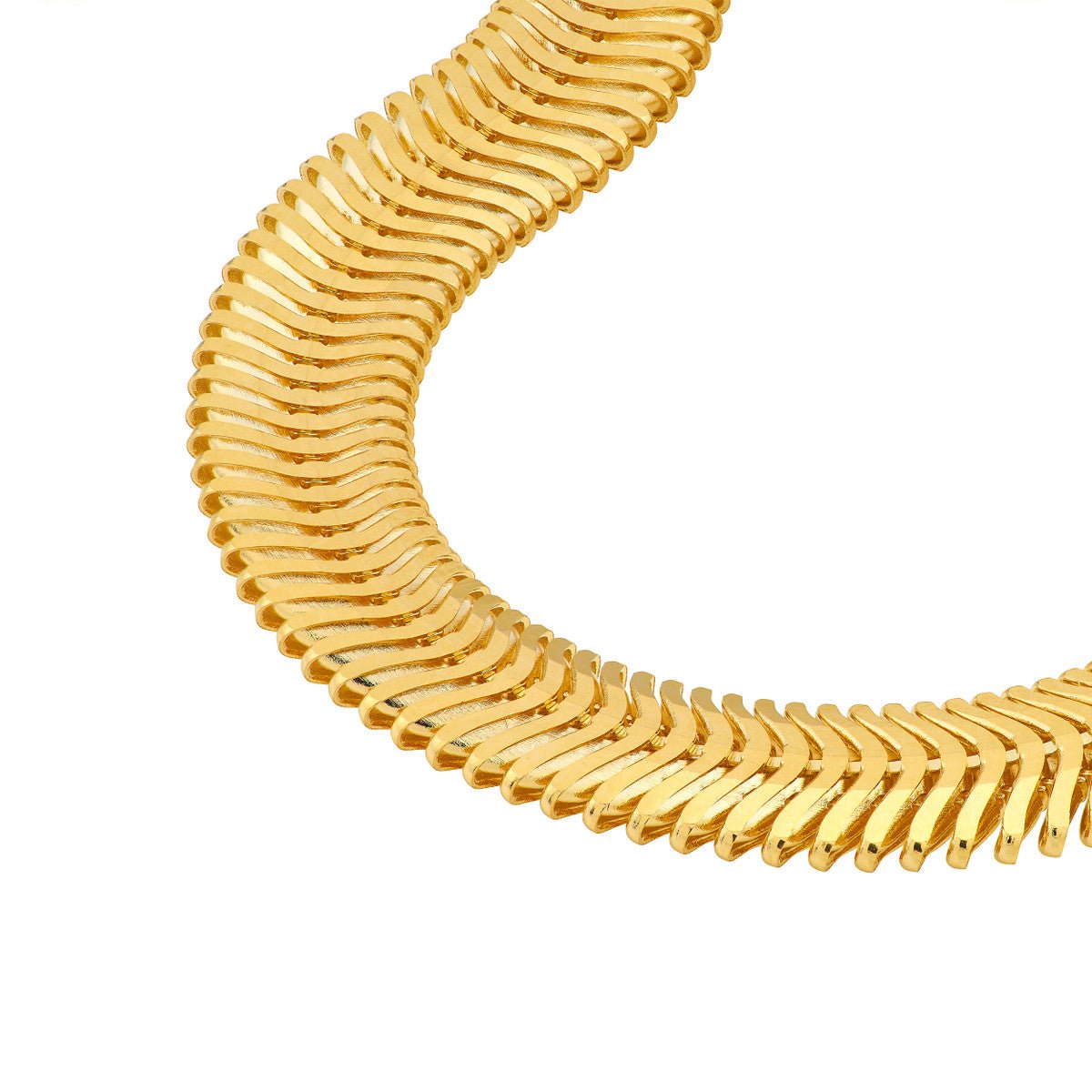 Birmingham Jewelry - 14K Yellow Gold 6.40mm Hollow D/C Snake Chain - Birmingham Jewelry