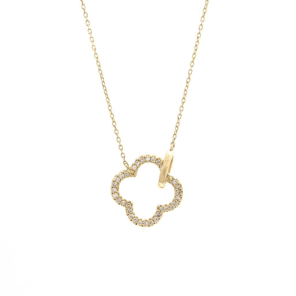 Micro pave deals diamond necklace