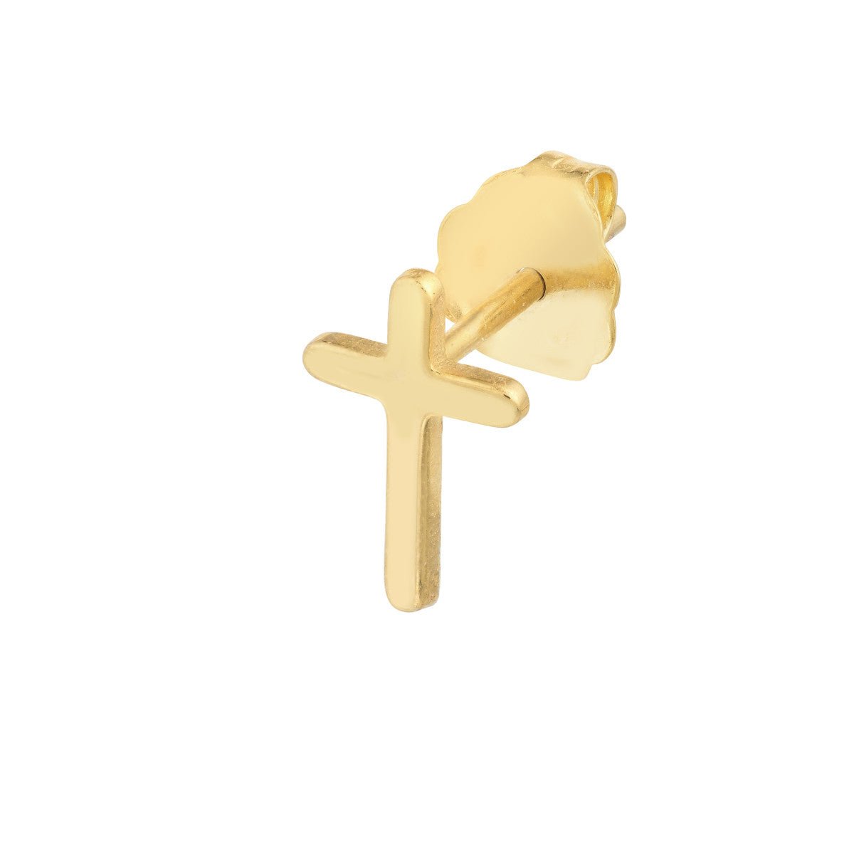 14K Yellow Gold Cross Stud Earrings Birmingham Jewelry Earrings Birmingham Jewelry