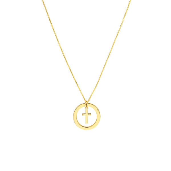 14K high quality Gold Cut-Out Cross Pendant RESERVED!