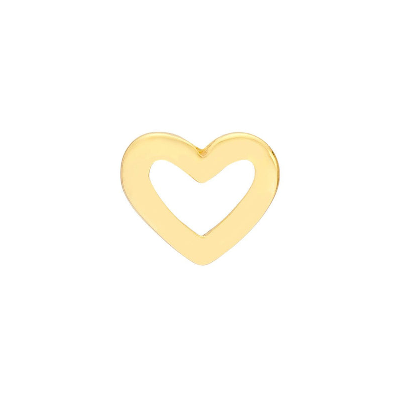 Birmingham Jewelry - 14K Yellow Gold Cut Out Heart Shaped Stud Earrings - Birmingham Jewelry