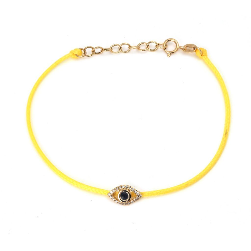 14K Yellow Gold Eye Round Bezel Diamond Bracelet Birmingham Jewelry Bracelet Birmingham Jewelry