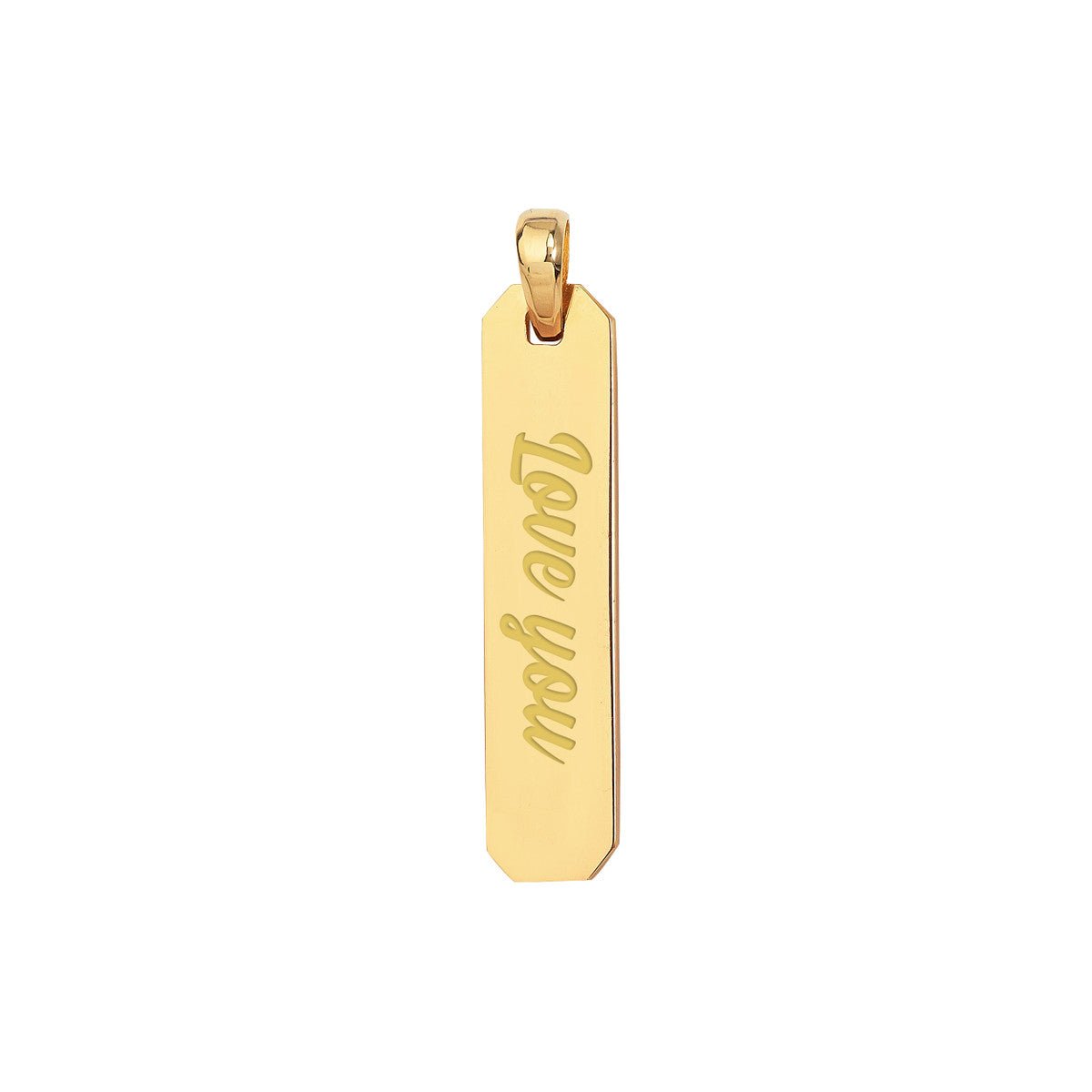 Birmingham Jewelry - 14K Yellow Gold Fancy Elongated Octagon Bar - Birmingham Jewelry
