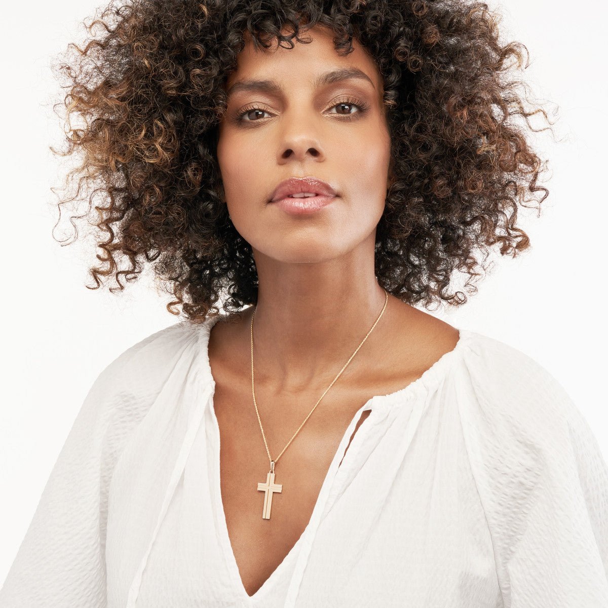 Birmingham Jewelry - 14K Yellow Gold Fancy Polished Grooved Cross - Birmingham Jewelry