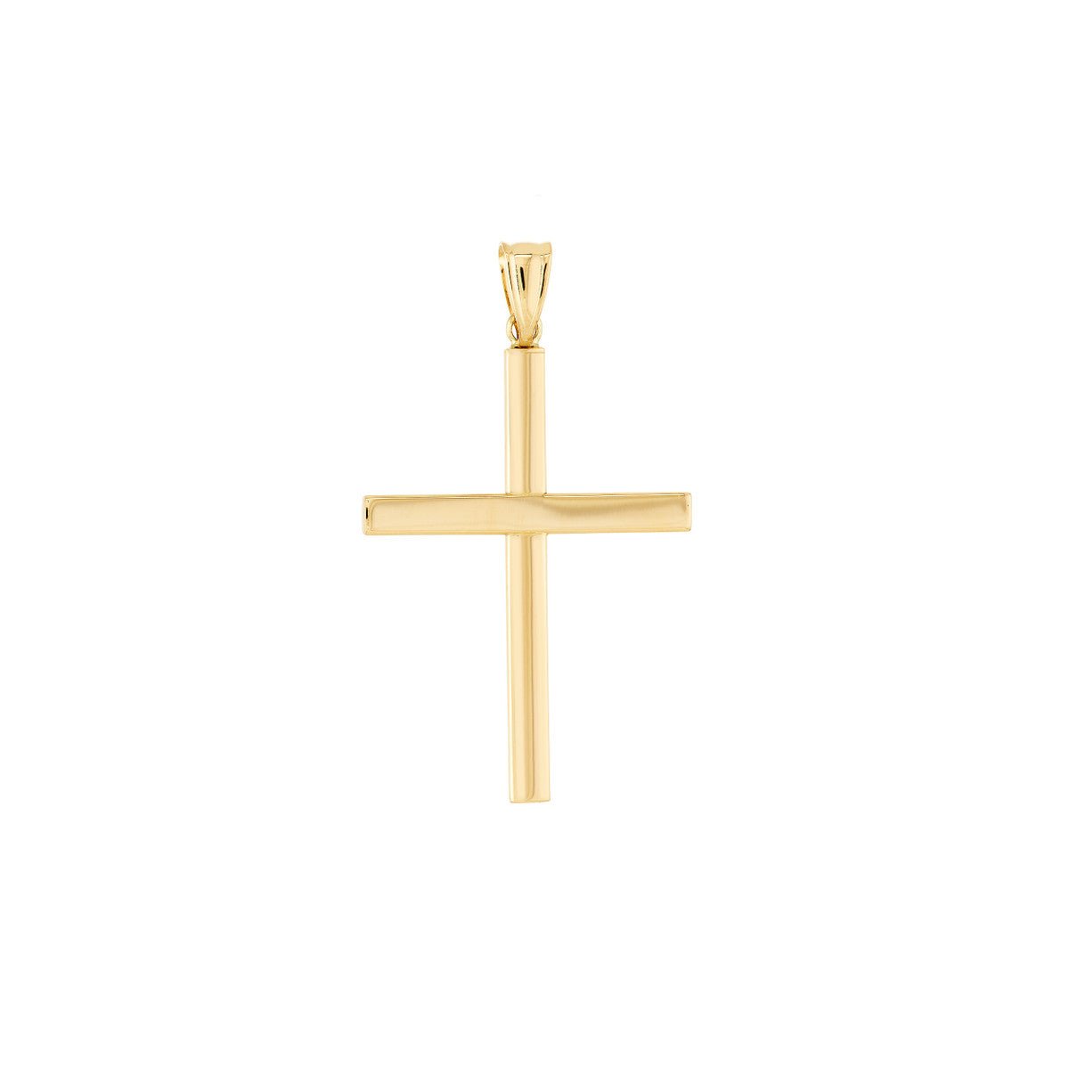 Birmingham Jewelry - 14K Yellow Gold Flat Cross Pendant - Birmingham Jewelry