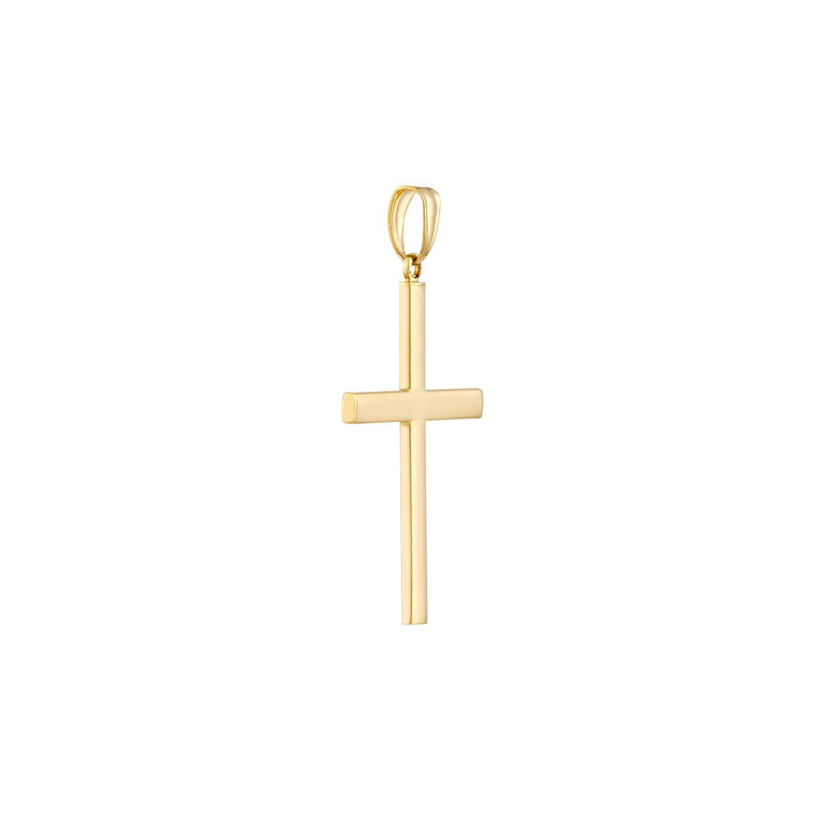 Birmingham Jewelry - 14K Yellow Gold Flat Cross Pendant - Birmingham Jewelry