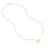 Birmingham Jewelry - 14K Yellow Gold Flat Tilted Heart Engravable Necklace - Birmingham Jewelry