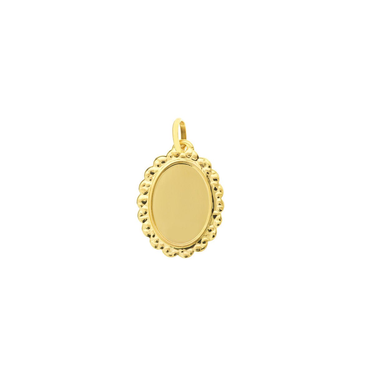 Birmingham Jewelry - 14K Yellow Gold Framed Oval Blessed Mary Medal - Birmingham Jewelry