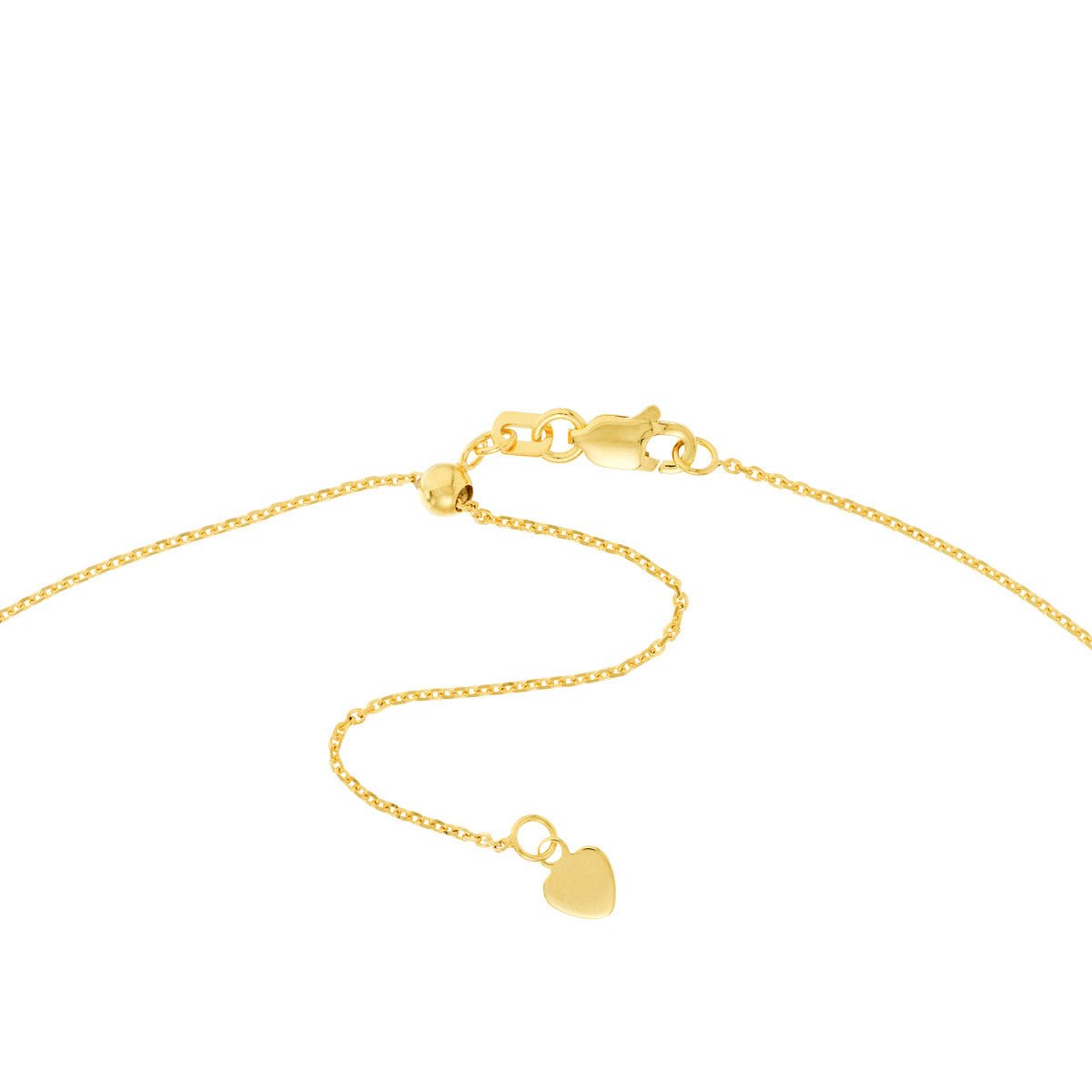Birmingham Jewelry - 14K Yellow Gold Heart Dangles Adjustable Choker - Birmingham Jewelry