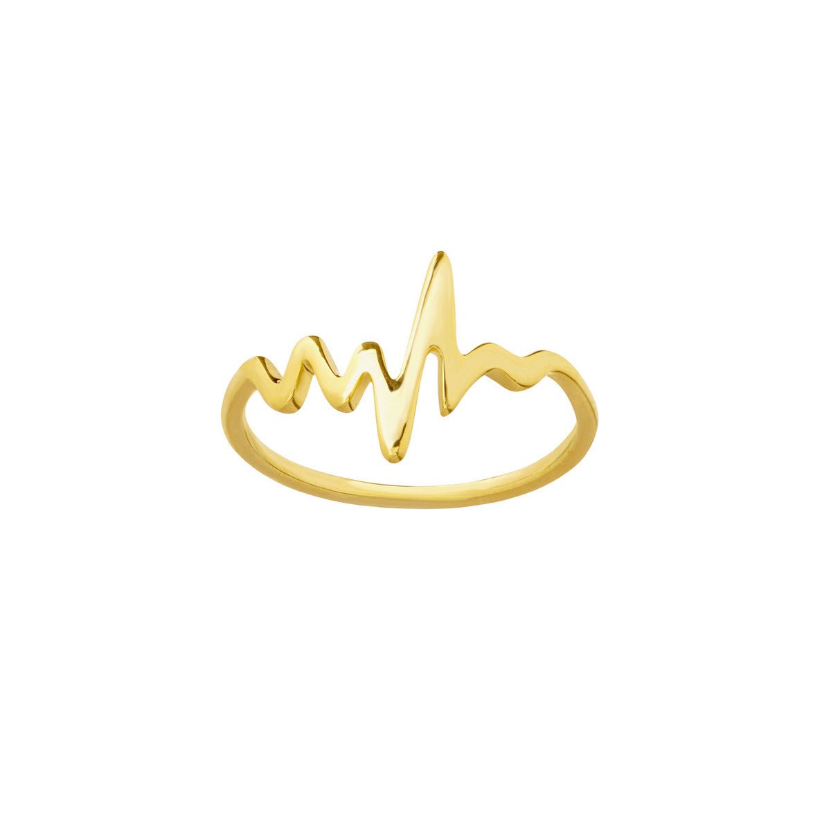 Birmingham Jewelry - 14K Yellow Gold Heartbeat Ring - Birmingham Jewelry