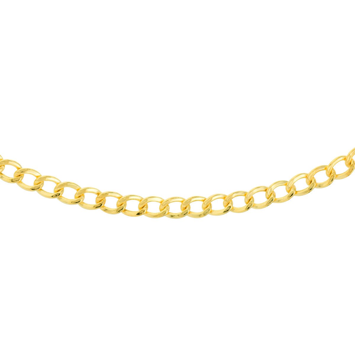 Birmingham Jewelry - 14K Yellow Gold Hollow Cuban Curb Chain Adjustable Choker - Birmingham Jewelry