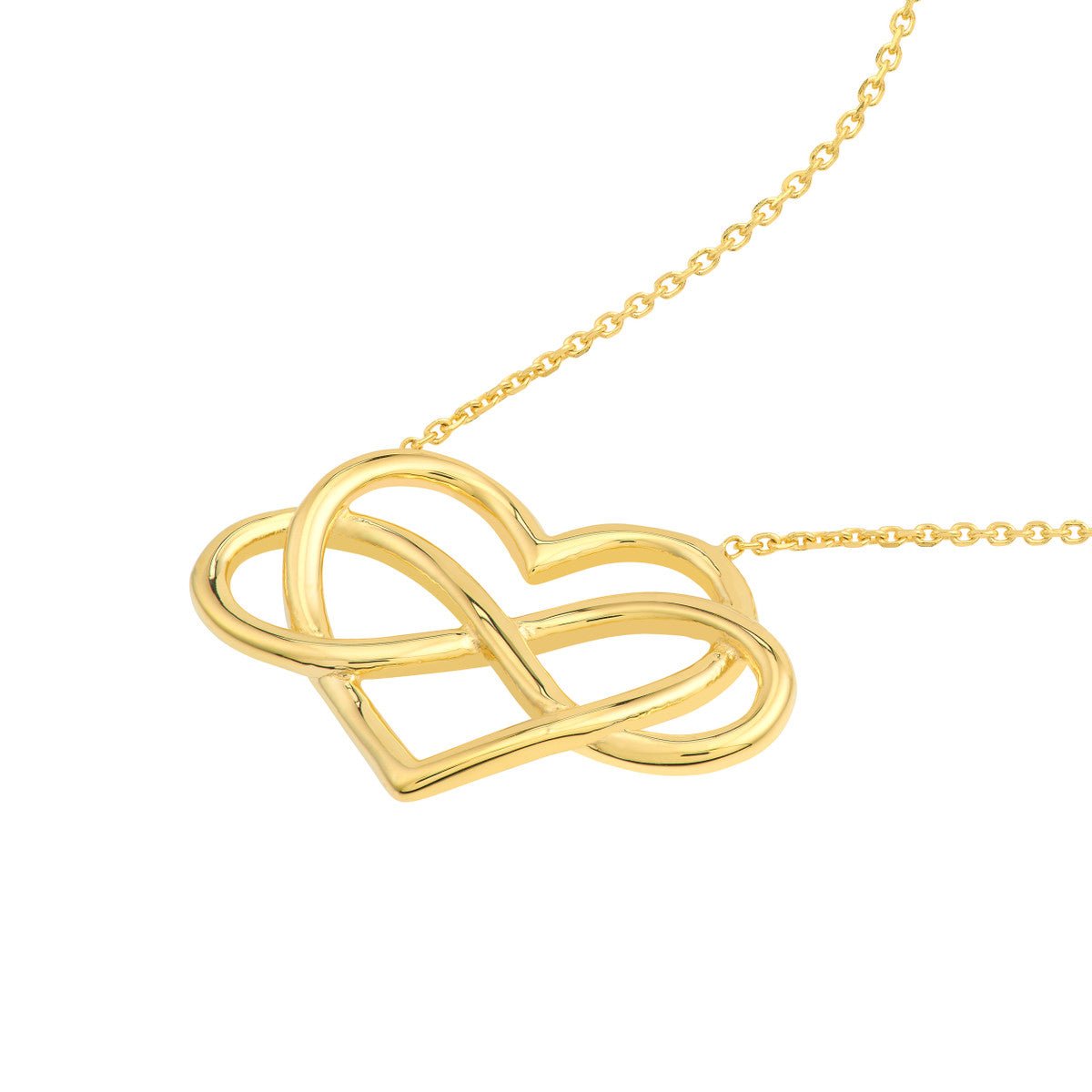 Birmingham Jewelry - 14K Yellow Gold Infinity Open Heart Pendant Necklace - Birmingham Jewelry