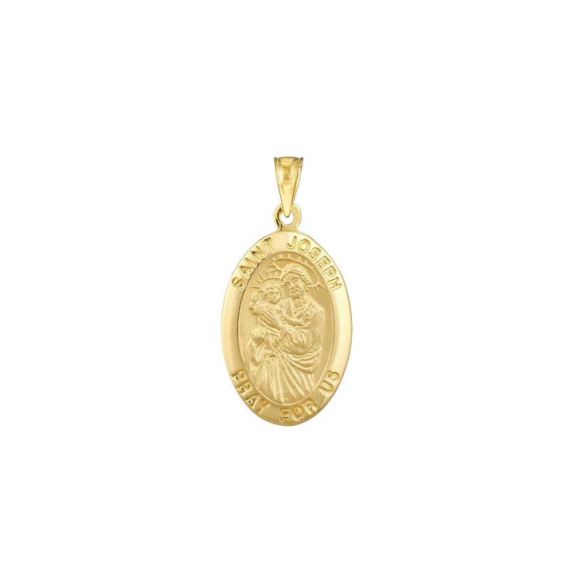 Birmingham Jewelry - 14K Yellow Gold Large Oval St. Joseph Medal - Birmingham Jewelry