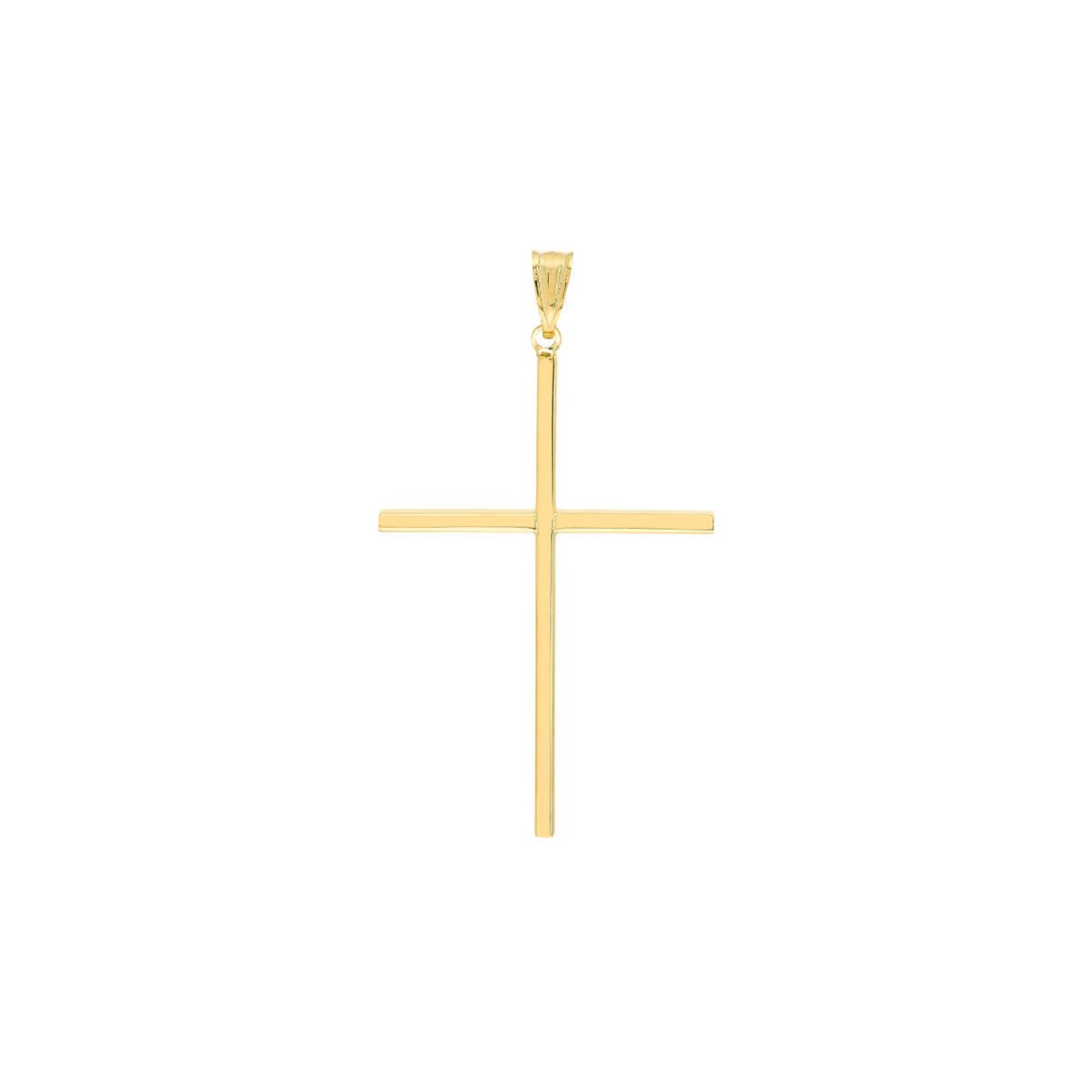 Birmingham Jewelry - 14K Yellow Gold Large Polished Cross Pendant - Birmingham Jewelry